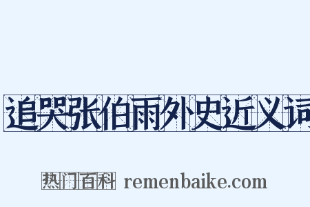 追哭张伯雨外史近义词是什么意思的图片
